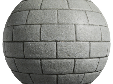  无缝青砖户外砖铺路石 PBR材质贴图 1k 