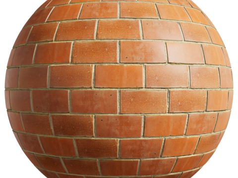  无缝红砖砖墙砖地 PBR材质贴图 2k 