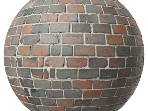  无缝破旧红砖青砖砖墙砖地 PBR材质贴图 2k 