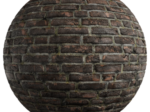  无缝破旧砖墙砖地 PBR材质贴图 1k 