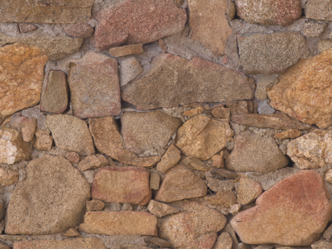  无缝石墙石地石砖铺路石户外墙地 PBR材质贴图 2k 