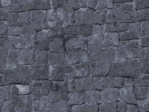  无缝石墙石地石砖铺路石户外墙地 PBR材质贴图 2k 