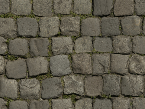  石地石砖铺路石户外地 PBR材质贴图 2k 