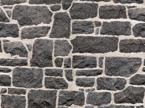  无缝石墙石地石砖铺路石户外墙地 PBR材质贴图 2k 