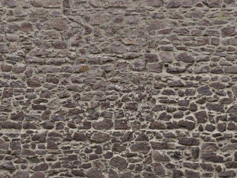  无缝石墙石地石砖铺路石户外墙地 PBR材质贴图 4k 