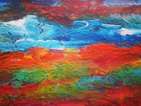  现代装饰画 油画 抽象画 艺术画贴图 