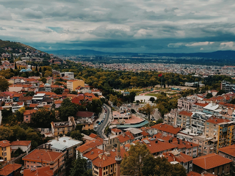  白天城市天空外景 