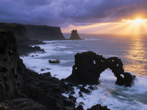  风景 黄昏 夕阳 湖面 海边 