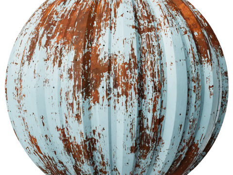  无缝金属波纹板波浪板 PBR材质贴图 1k 