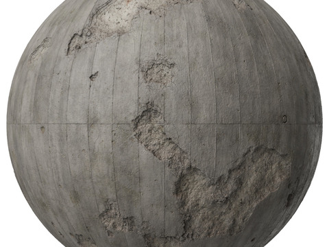  无缝破旧装饰混凝土清水混凝土 PBR材质贴图 2k 