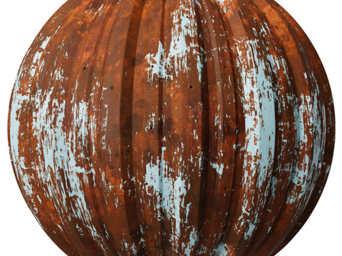  无缝金属波纹板波浪板 PBR材质贴图 2k 