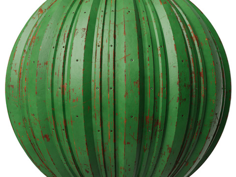  无缝金属波纹板波浪板 PBR材质贴图 2k 