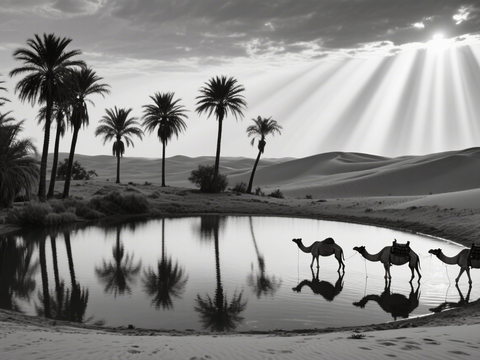  风景 黄昏 夕阳 湖面 