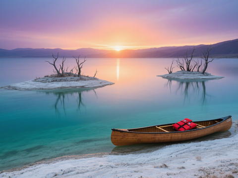  风景 黄昏 夕阳 湖面 