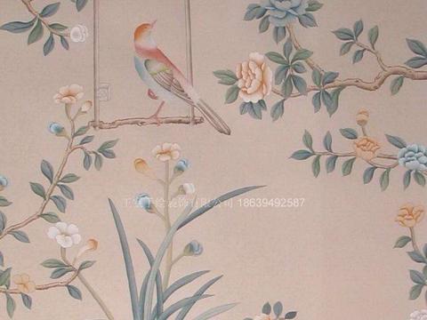  中古美式家居客厅 带动画 中古风壁画 