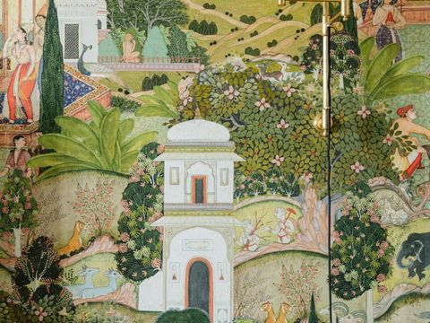  中古美式家居客厅 带动画 中古风壁画 