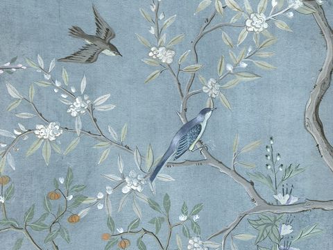  中古美式家居客厅 带动画 中古风壁画 