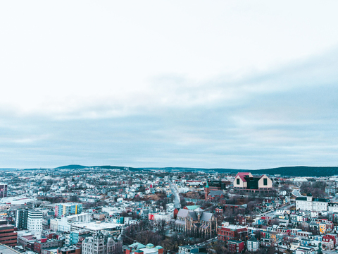  白天城市天空外景 