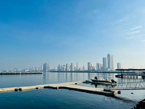  白天城市天空外景 