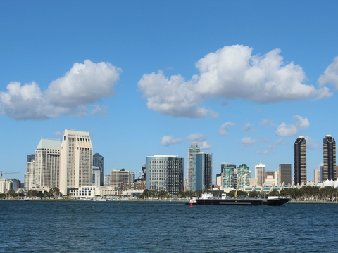  白天城市天空外景 