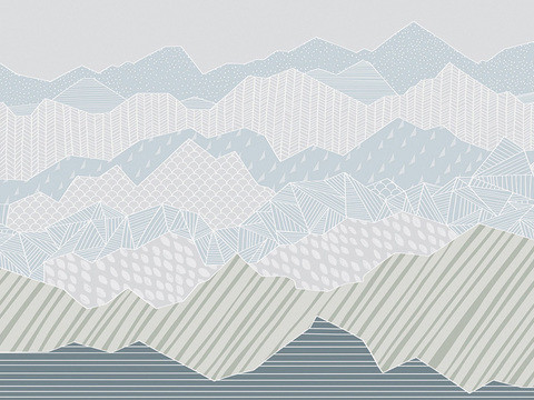  线条艺术山壁画壁纸 