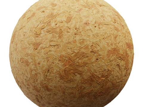  刨花板欧松板OSB板 PBR材质贴图 1k 