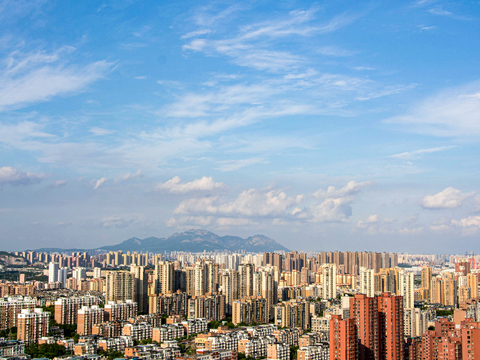  白天城市天空外景 
