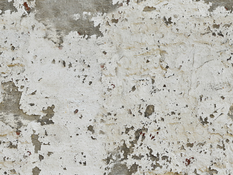  粗糙破旧水泥墙户外墙 PBR贴图 2k 