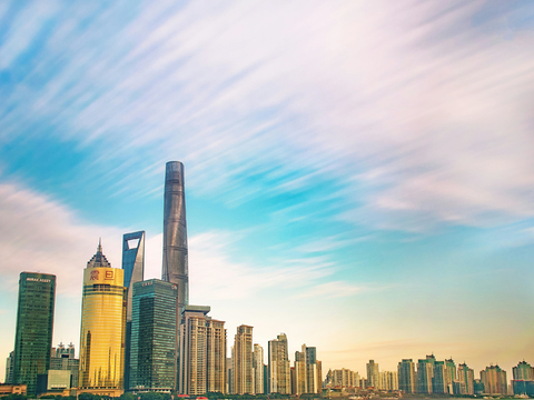  白天城市天空外景 