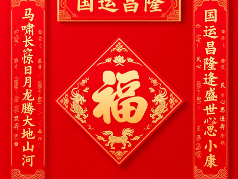  新年春节对联2026对联 