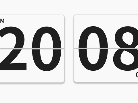  白色高清数字时钟贴图 