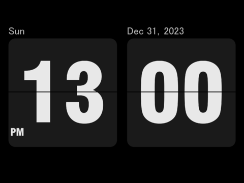  数字翻页时钟贴图 
