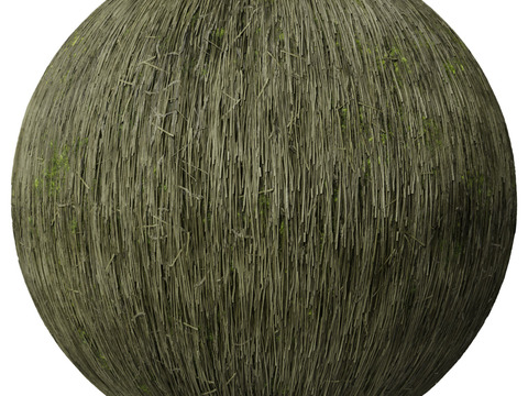  茅草屋顶 PBR材质贴图 1k 