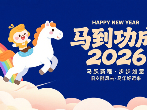  装饰画马年新年海报新年春节2026 