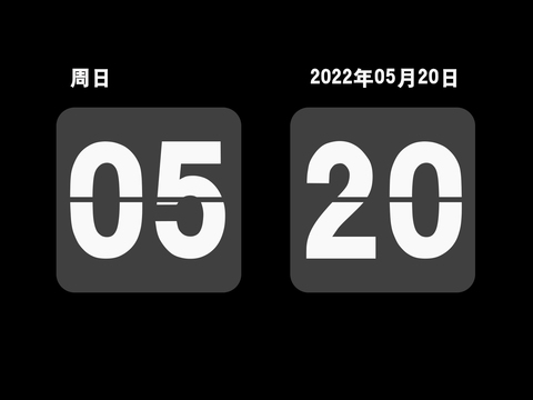  电视时钟屏幕 