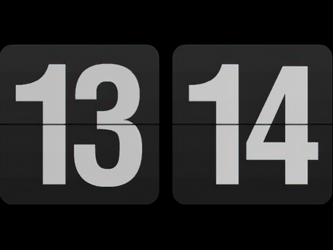  电视屏幕翻页时钟高清贴图 