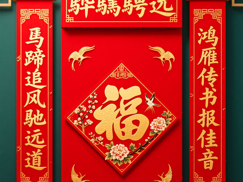  新年春节对联2026对联 