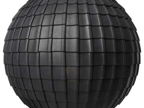  屋顶瓦片陶土瓦西班牙瓦 PBR材质贴图 2k 