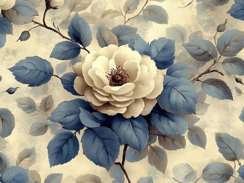  中古美式家居客厅 带动画 中古风壁画 