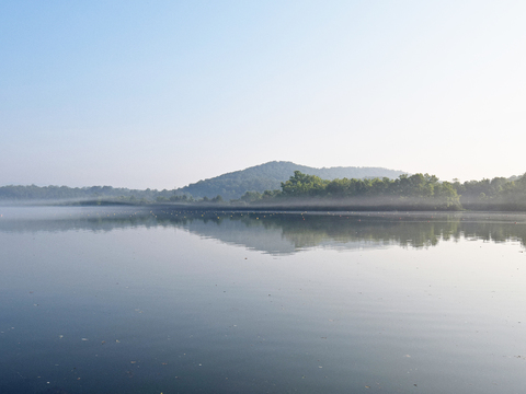  现代风景_外景背景图_远山湖泊自然风景_园林景观贴图 