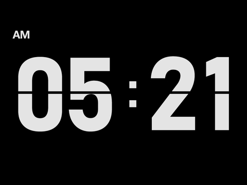 时钟数字玻璃屏幕 