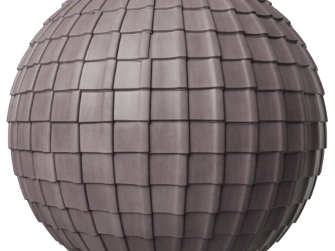  屋顶瓦片老旧陶土瓦西班牙瓦 PBR材质贴图 2k 