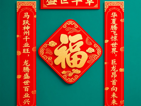  新年春节对联2026对联 