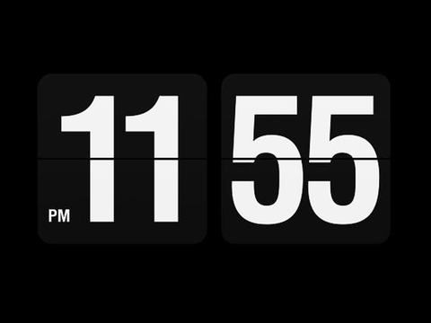  时钟数字玻璃屏幕 