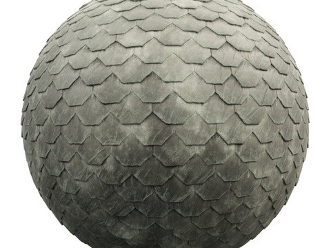  屋顶瓦片石板石片 PBR材质贴图 1k 