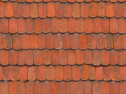  屋顶瓦片木瓦 PBR材质贴图 2k 