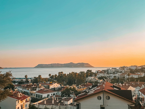  白天城市天空外景 