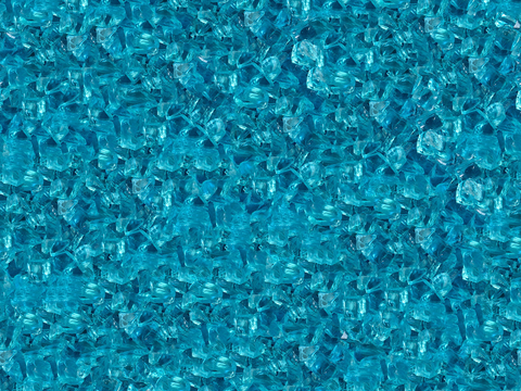  蓝色玻璃块石 碎玻璃贴图 