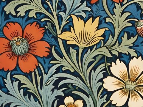  中古美式家居客厅 带动画 中古风壁画贴图 