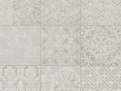  石材拼花 小花砖地砖瓷砖 现代复古花砖 